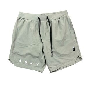 ASRV DSG-0470 Tetra-Lite Shorts Men Large Green Workout Gym Active Athletic 6"